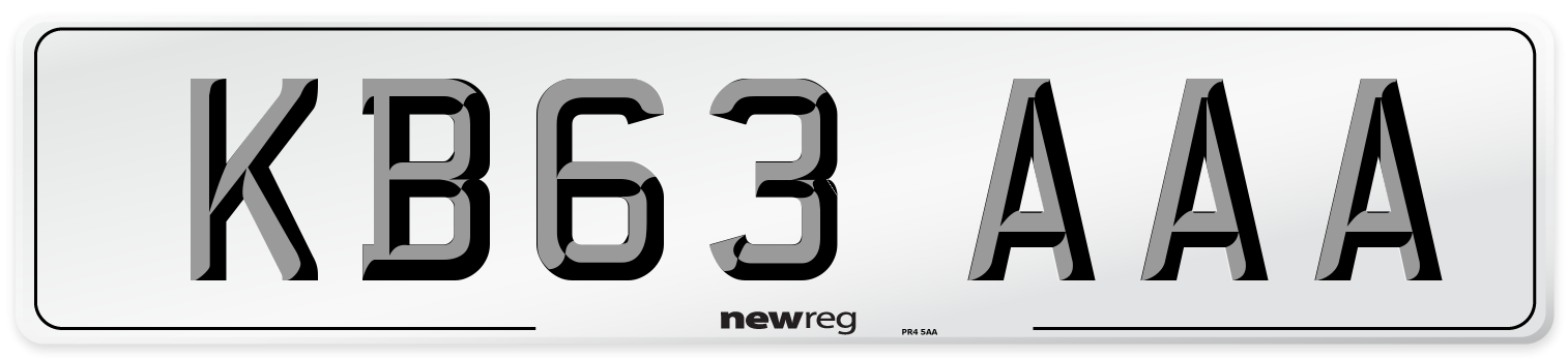 KB63 AAA Number Plate from New Reg